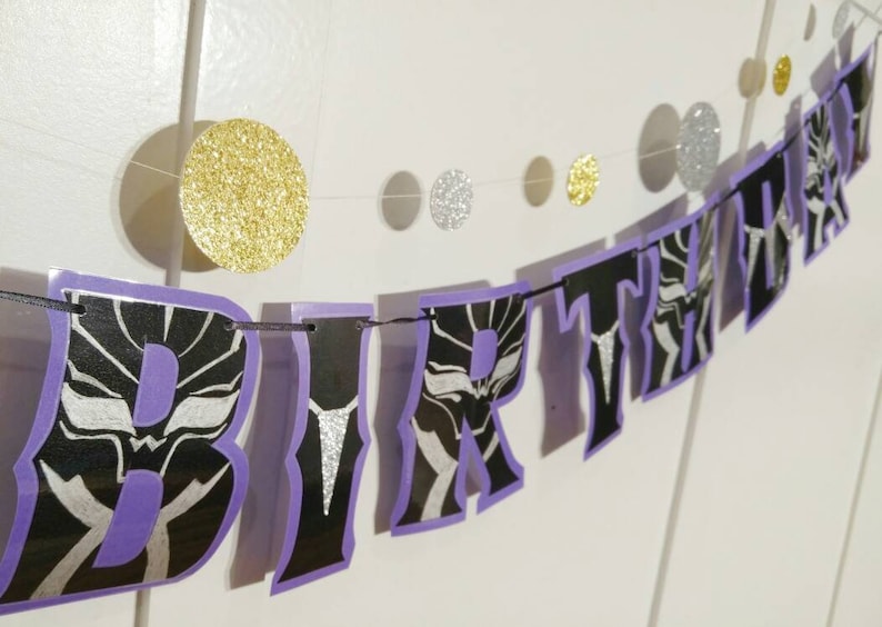 American Greetings Black Panther Add-an-Age Birthday Banner - Over 10 Feet Long, Customizable With Age - View #2