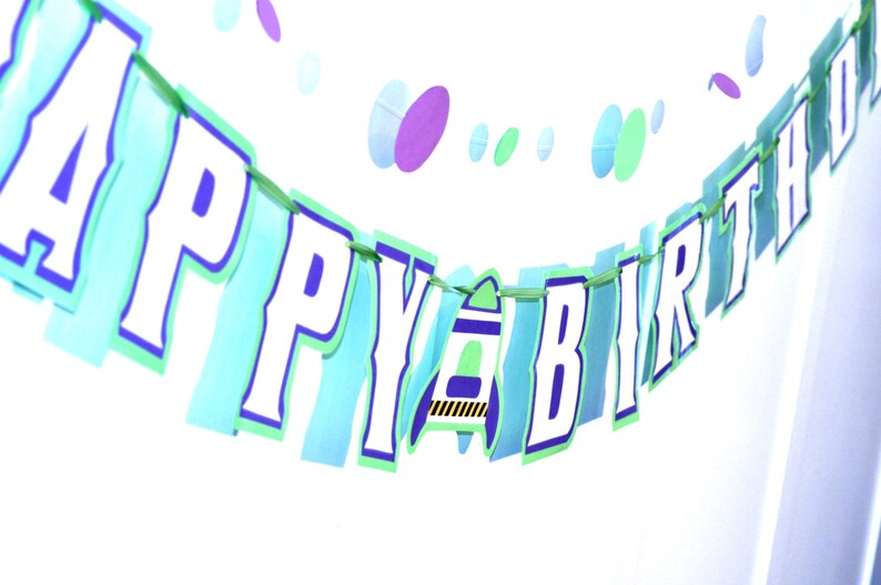 Buzz Lightyear HAPPY BIRTHDAY Banner, Toy Story Birthday Banner, Toy Story Party Decor, Toy Story Party Banner, Toy Story Birthday image 4