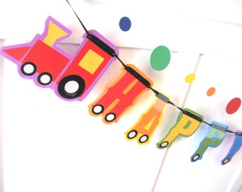 Train Birthday Banner, Train Engine Birthday Banner, Train Birthday Party Banner, Train Birthday Party Supplies, Train Party Decor