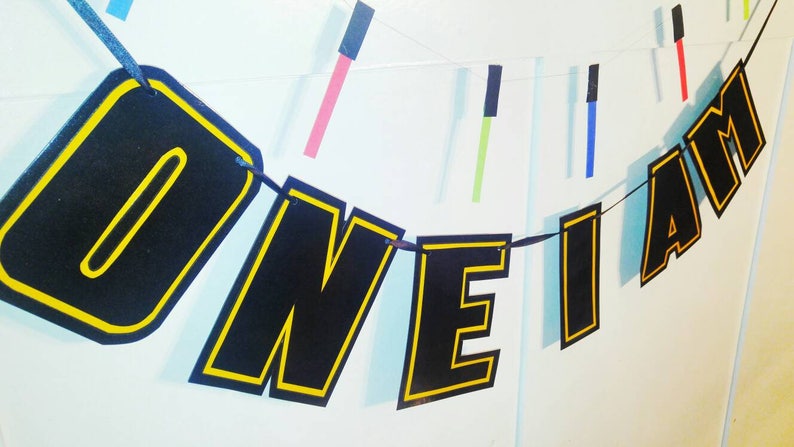 ONE I AM Highchair Banner, Star Wars Highchair Birthday Banner, Star Wars Birthday, Star Wars 1st Birthday Banner, Star Wars First image 4