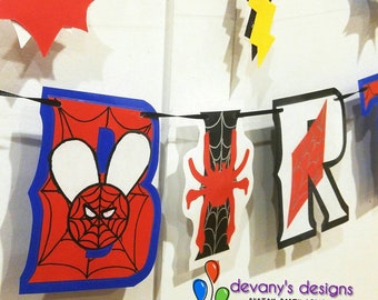 Spiderverse Spiderman HAPPY BiRTHDAY Banner, Spiderman Spiderverse Birthday Banner, Spiderman Banner, Alternate Universe Spiderman