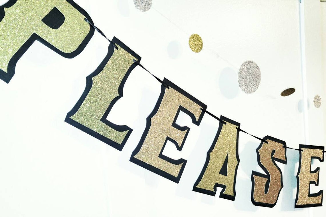 Please Leave By Nine Banner Please Leave Banner Custom Time | Etsy