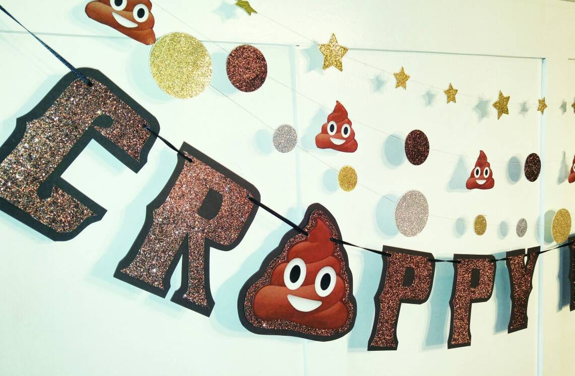 Funny Birthday Funny Birthday Banner Poop Party Party Etsy