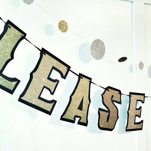 Please Leave By Nine Banner Please Leave Banner Custom Time | Etsy