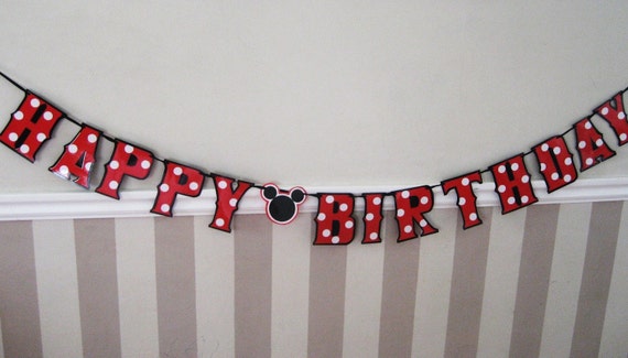 Banner di compleanno a tema Topolino, Festa di Topolino, Festa di compleanno  a tema Minnie, Banner per feste di Minnie, Decorazione di Topolino -   Italia