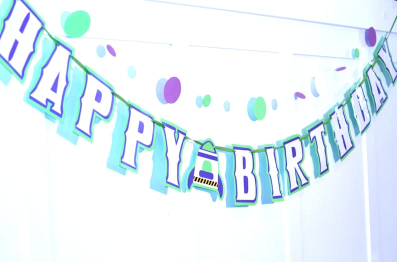 Buzz Lightyear HAPPY BIRTHDAY Banner, Toy Story Birthday Banner, Toy Story Party Decor, Toy Story Party Banner, Toy Story Birthday image 5