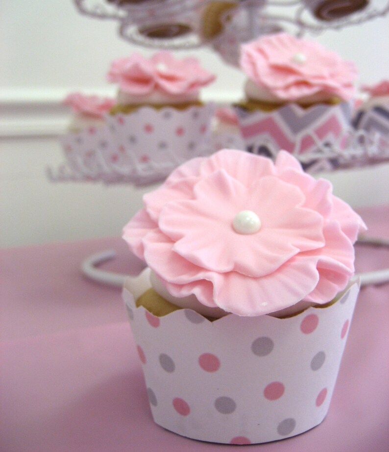 Flower Cupcake Toppers Edible Flower Wedding Favors Baby Etsy