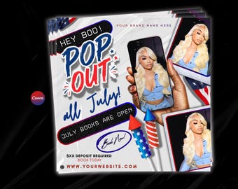 July booking flyer, July flyer