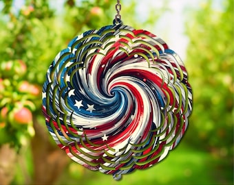 Windspinner Amerikaanse vlag, png Patriottische Swirl-sublimatie (digitale download)
