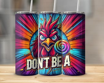 Funny Rooster 20oz Tumbler Wrap | Sublimation PNG