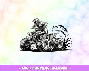 ATV Rider Schlammreiten PNG | Off-Road T-Shirt Design