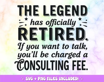 Funny Retirement T-Shirt Design - The Legend Has Retired (PNG)