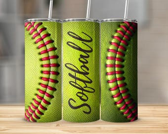 Opakowanie na kubek do softballu w formacie PNG | Cienki wzór sublimacji 20 uncji (pobranie cyfrowe)