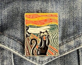 The Scream Cat Enamel Pin