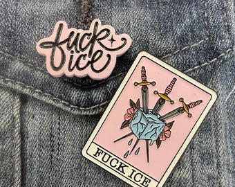 Protest Enamel Pins | Activist Gift | Anti ICE Pin | Political Accessories | Resist Collection