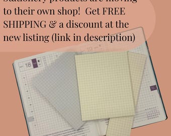 Hobonichi Repositionable Grid Sticky Notes | Cousin, Weeks & A6 | Planner To Do List