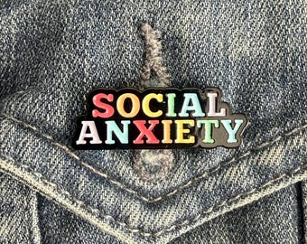 Social Anxiety Enamel Pin