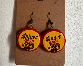 Shiner Bock Bottle Cap Earrings