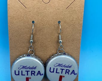 Boucles d'oreilles à bouchon de bouteille Ultra Michelob