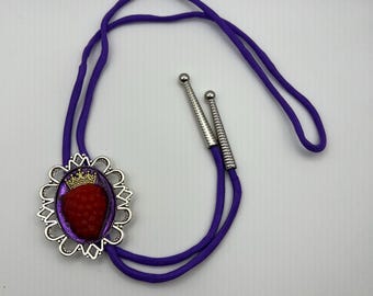 Royal Crowned Raspberry Bolo Tie