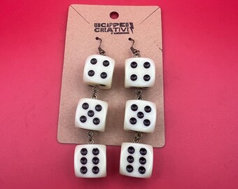 Standard Size Dice Earrings - Many Color Options