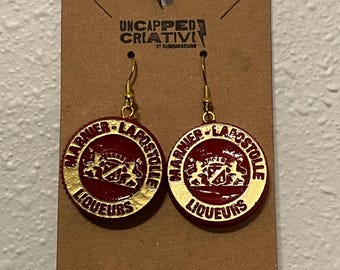 Boucles d'oreilles Grand Marnier faites main