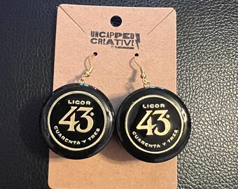 Boucles d'oreilles bouchon de bouteille Licor 43