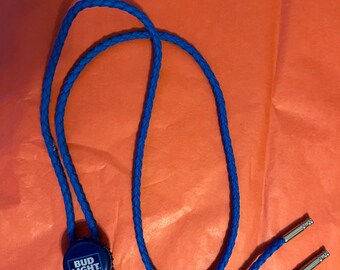 Bud Light Beer Bottle Cap Bolo Tie