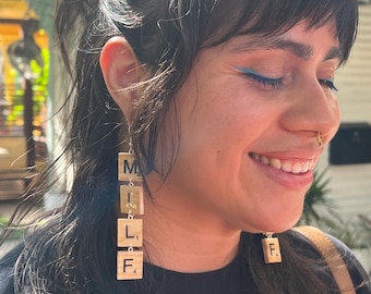 Sexy Scrabble Tile Earrings