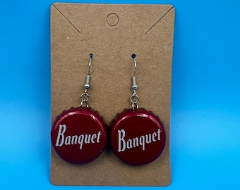 Coors Banquet Bottle Cap Earrings