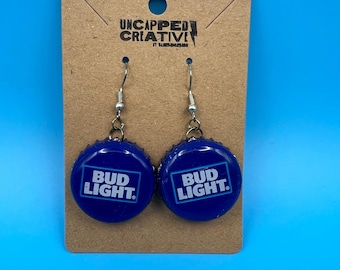 Bud Light Bottle Cap Earrings
