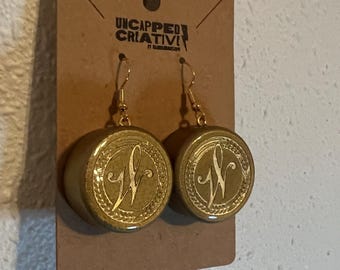 Boucles d'oreilles bouchon de bouteille de bourbon Weller