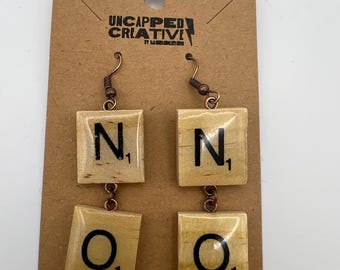 Yes/No Scrabble Earrings