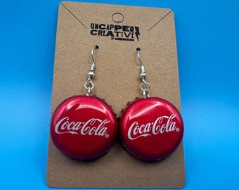Coca-Cola Bottle Cap Earrings