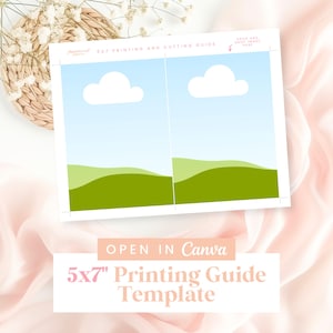 5x7 Inches Invitation Printing Cutting Guide Canva Template, Print Multiple Per Page, US Letter, A4, Portrait Landscape, DIGITAL DOWNLOAD