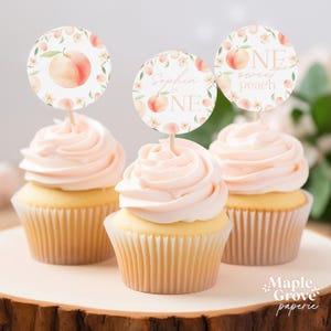 24 Stück Prinzessin Pfirsich Kuchendekorationen Cupcake