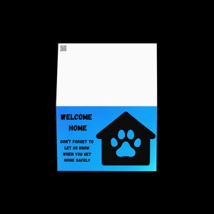 Cartão de boas-vindas do Pet Sitter