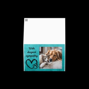 Carte de voeux de sympathie pour animaux de compagnie