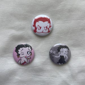 Betty Boop Pin Buttons