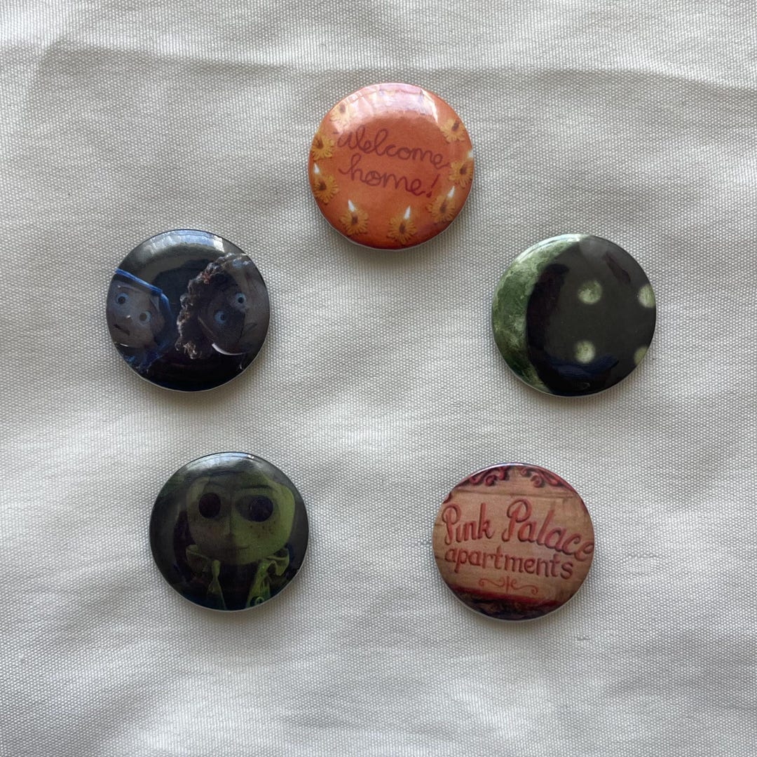 Coraline Pin Buttons | Tim Burton - Etsy