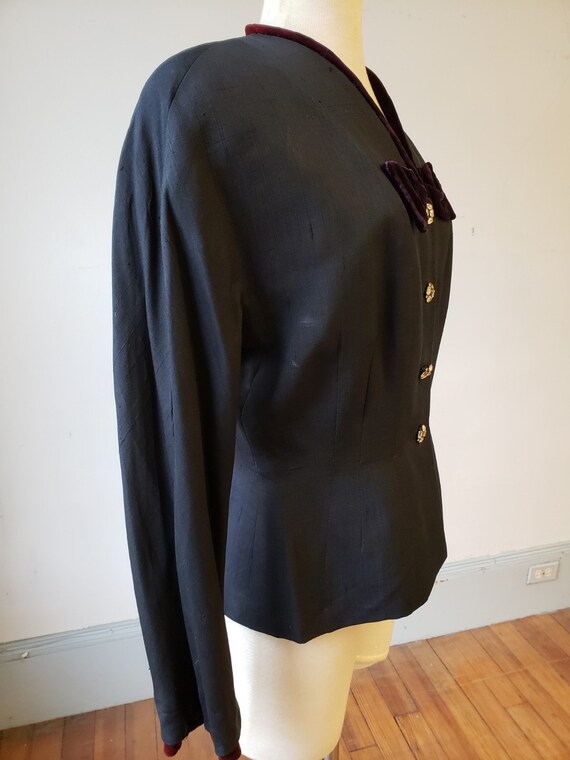 1940s. 38" bust, navy blue lady's jacket. - image 3