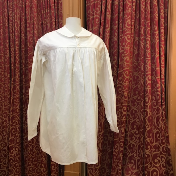 1860s, 36" bust, white cotton bed jacket - image 1