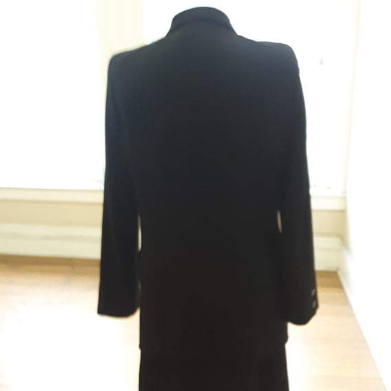 1980s, 38" bust, black wool crepe Armani suit - image 6