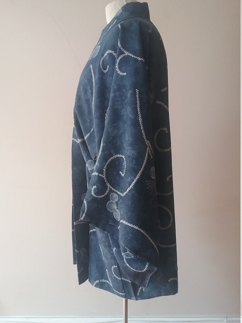 1990s Japanese silk crepe yukata