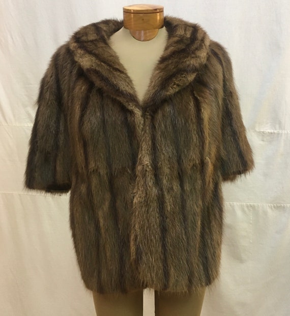 1950s, 42" bust, mink stole with collar, - image 1