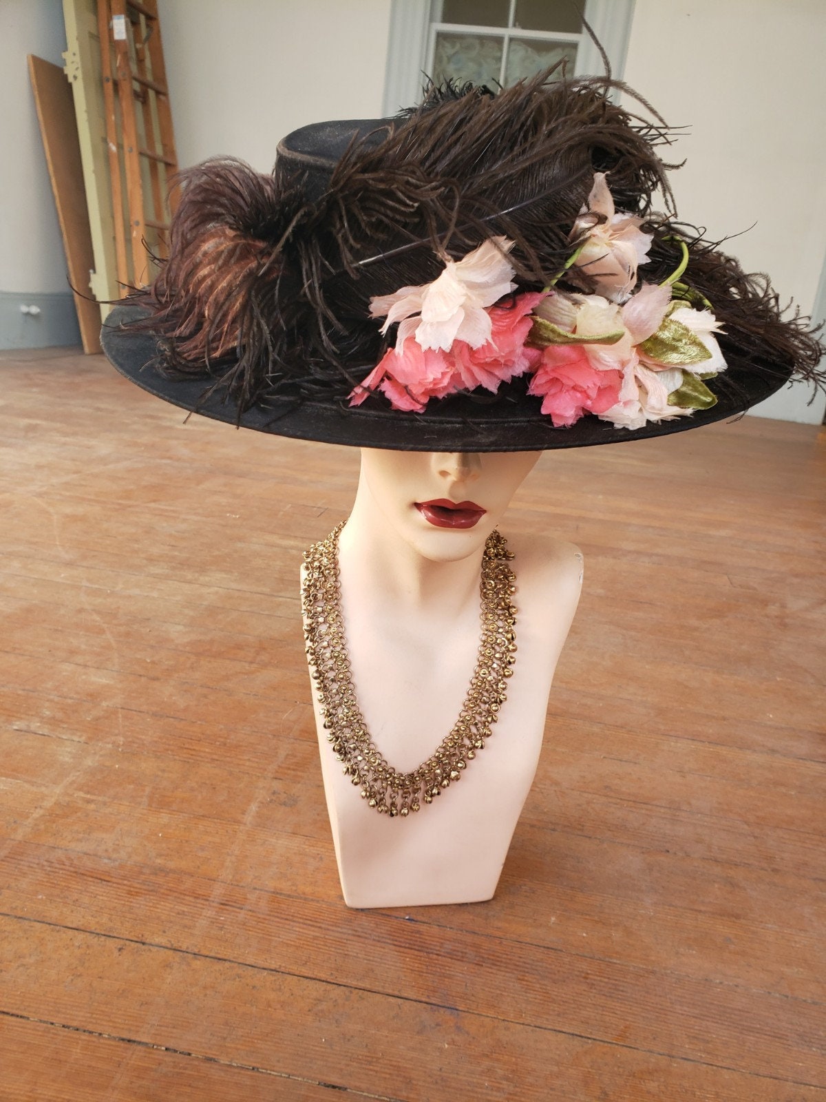 1905 Edwardian, Wide Brimmed Hat - Etsy