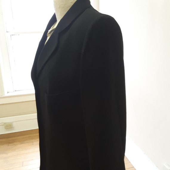 1980s, 38" bust, black wool crepe Armani suit - image 5