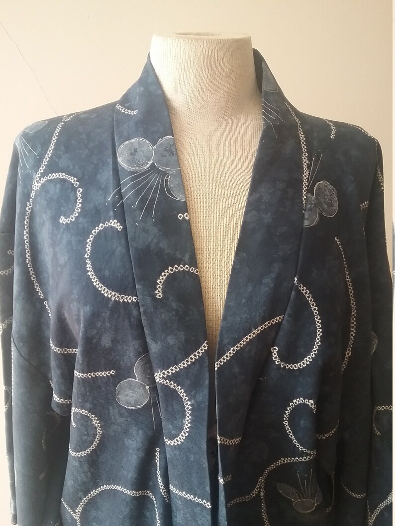 1990s Japanese silk crepe yukata