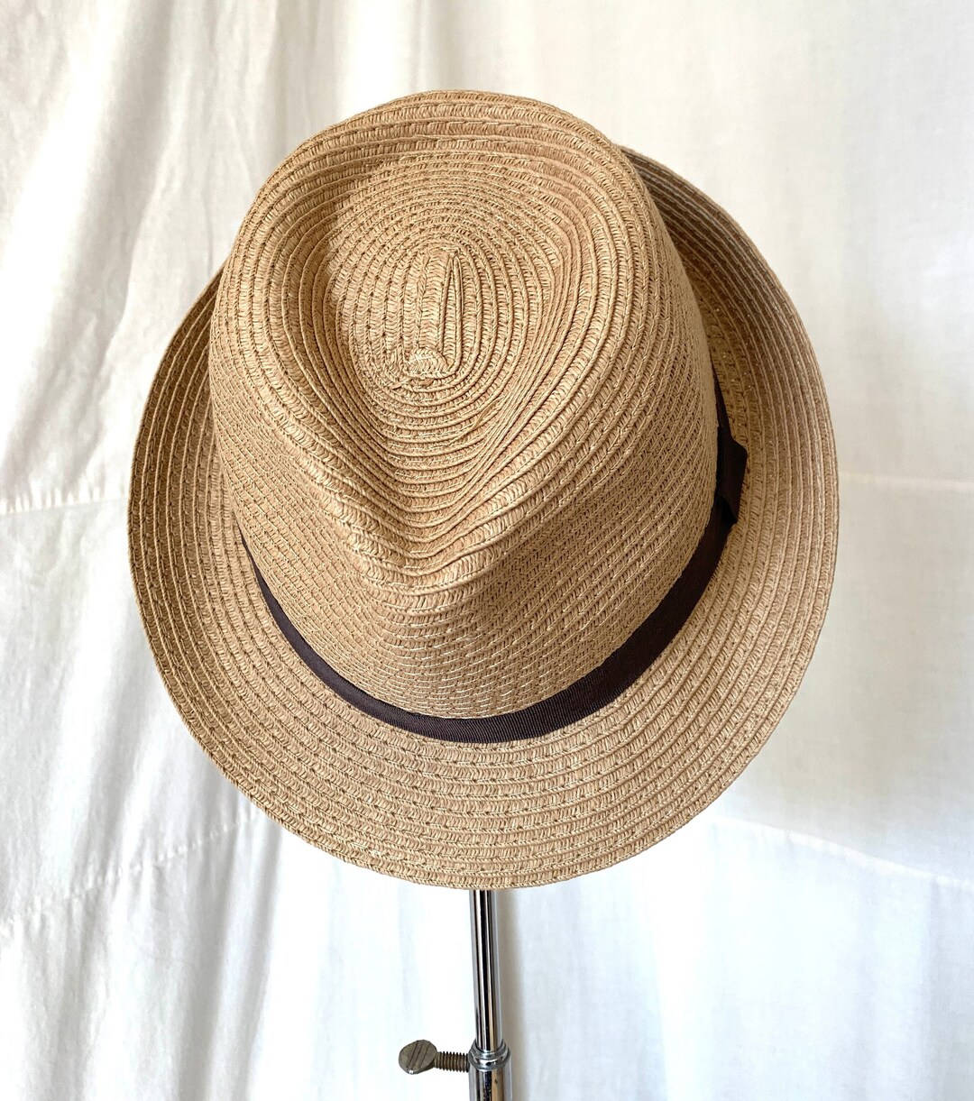 1950s, Size 7 1/4 , Tan Straw Snap Brim Hat - Etsy