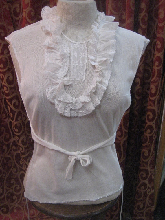 1930's, 32"-38" bust, cotton net dickie